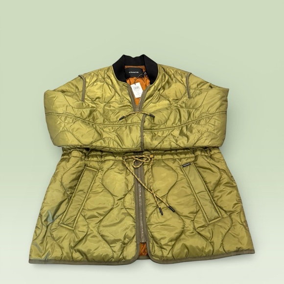 Coach Green Quilted Puffer Jacket - Picture 6 of 11